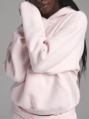 SKIMS Light Pink Crewneck Hoodie Sweater